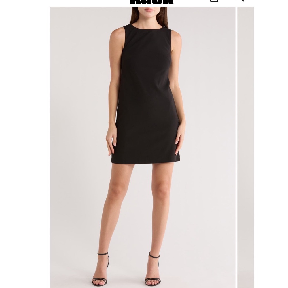 NEW VINCE CAMUTO Velvet Back Bow Little Black Dress Womens Size 6 NWT-2026
